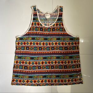 Large OBEY Native pattern Tank Top